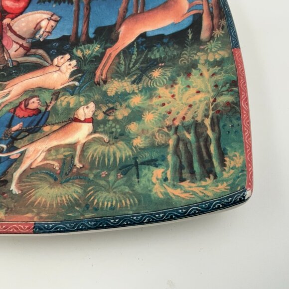 Custom Listing ICC Caccia Renaissance Scene Square Plate - Picture 4 of 6